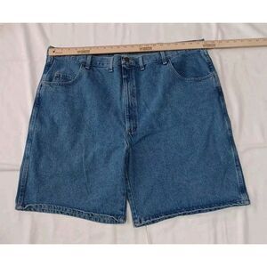 Wrangler Rugged Wear Mens Denim Shorts Size 46 Blue Cotton 36505SW